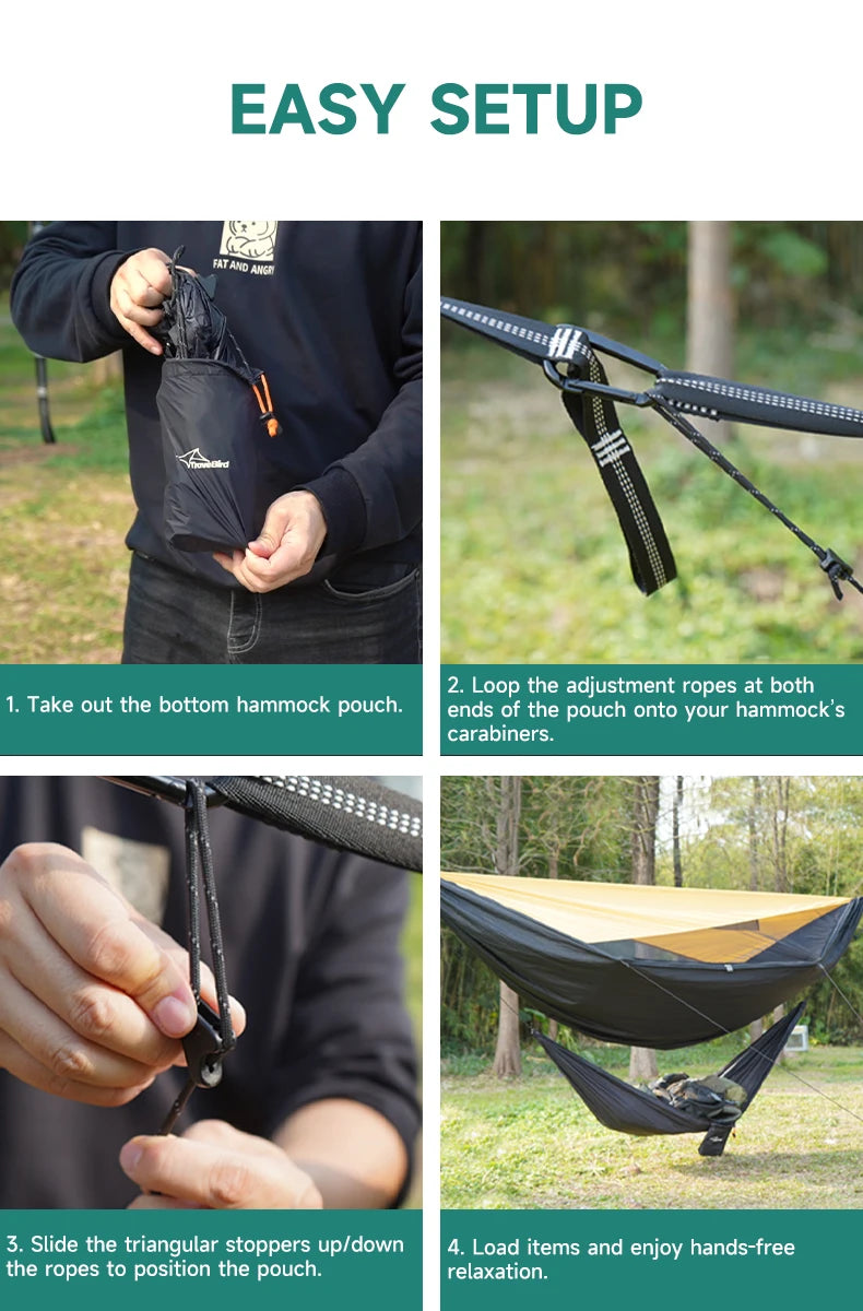 Compact Storage Organizer for Camping Hammocks Waterproof Camping Gear Storage Portable Hammock Accessory for Hiking Backpacking
