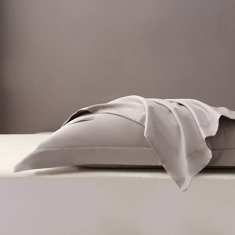 Solid Color Pillow Case Long Staple Cotton Pillowcase Washable Envelope Style Pillow Protector Cover For Bedroom Sleeping