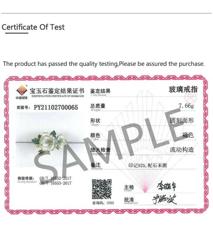 SANTUZZA Pure 925 Sterling Silver Rings For Women Green Spinel Yellow White CZ Handmade Enamel Flower Ring Delicate Fine Jewelry