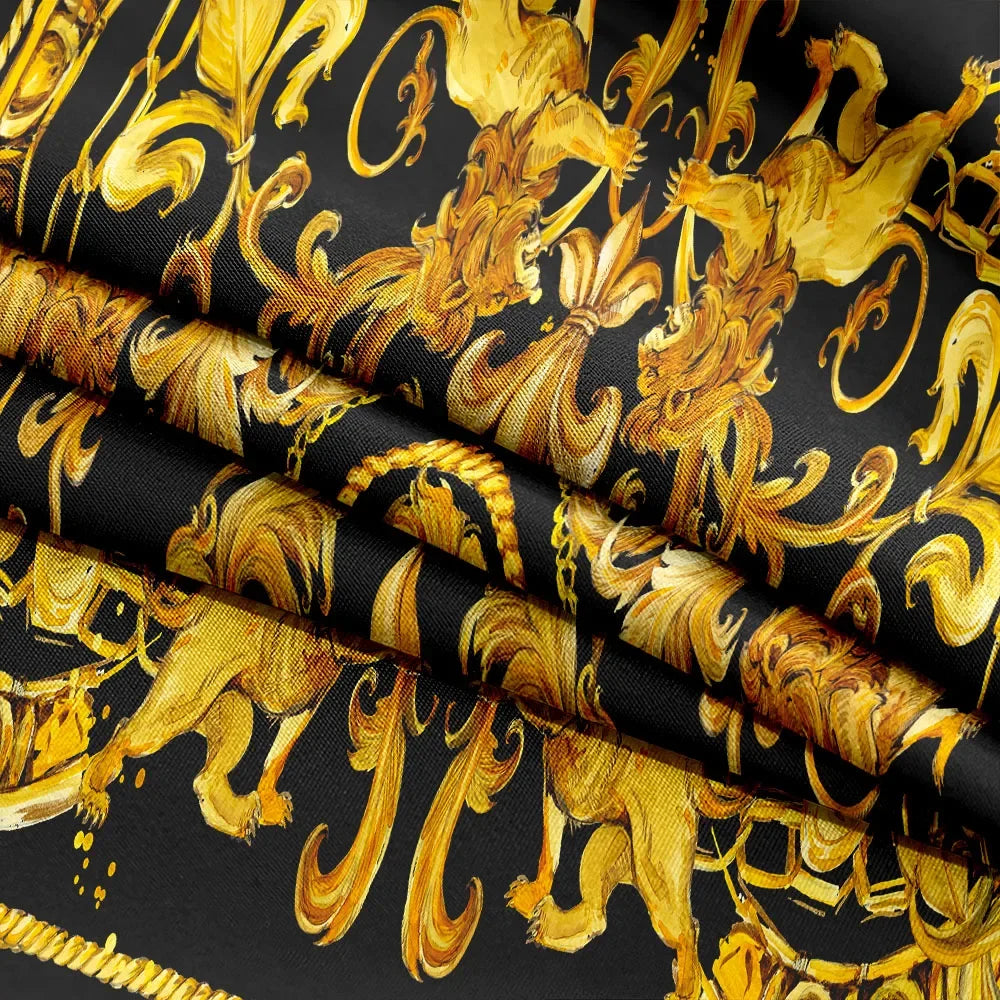 Luxury Baroque Pattern Bedding Set Golden Duvet cover set Twin Double Queen King Size Comforter cover set for Gift Bed Linen