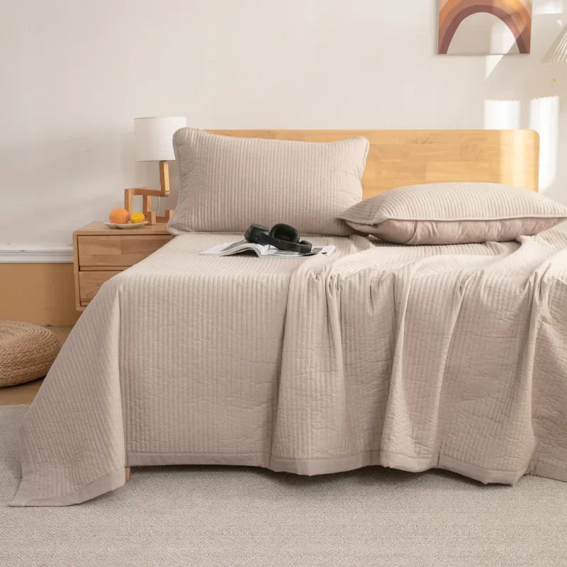 2024 new Class A cotton washed cotton antibacterial padded cotton bed cover thickened sheets breathable and comfortable
