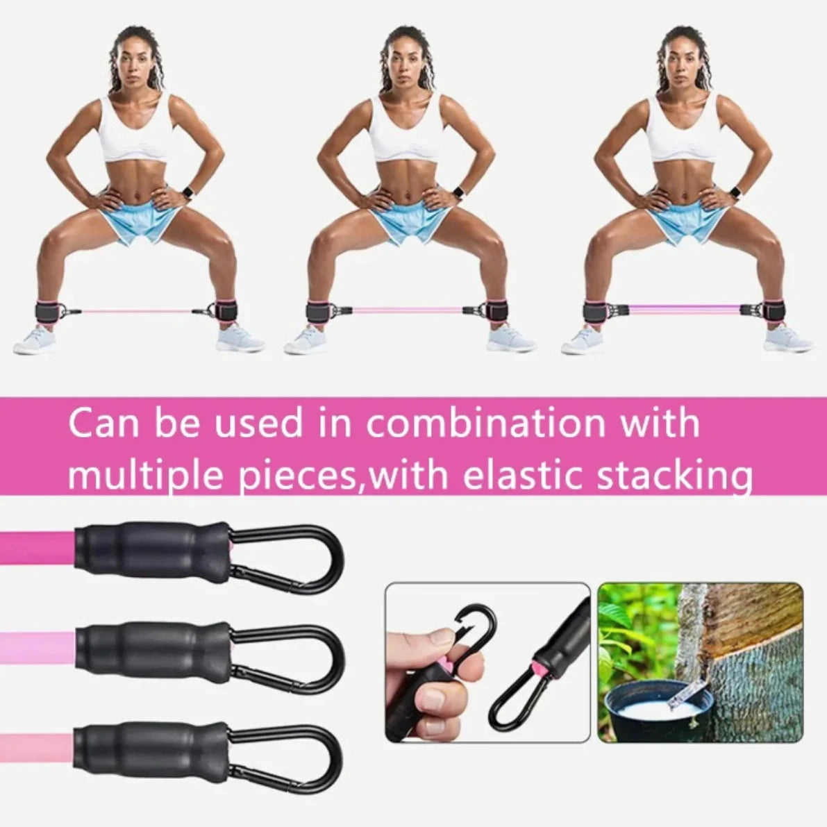 Ankle Strap Resistance Bands Hip Leg Strength Pull Rope Fitness Elastic Training Home Yoga Pilate Crossfit Workout Gym Equipment