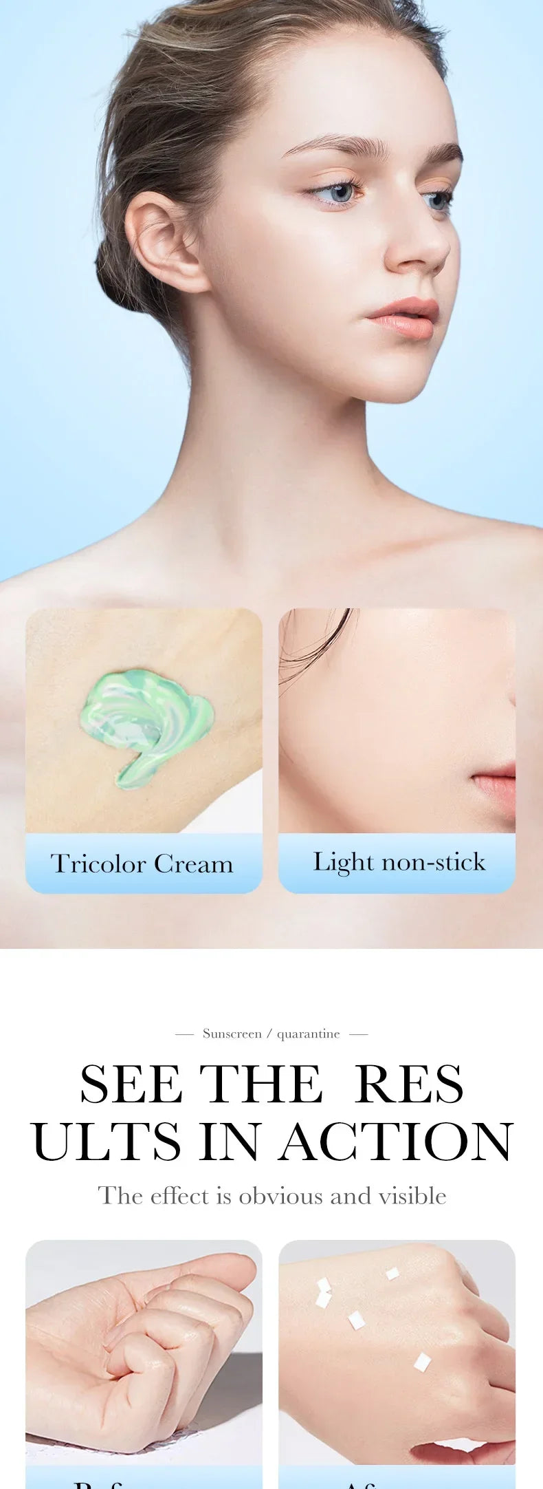 40ml Isolation Cream Face Primer Moisturizing Invisible Pores Facial Brighten Foundation Correcting Skin Tone Cosmetics Makeup