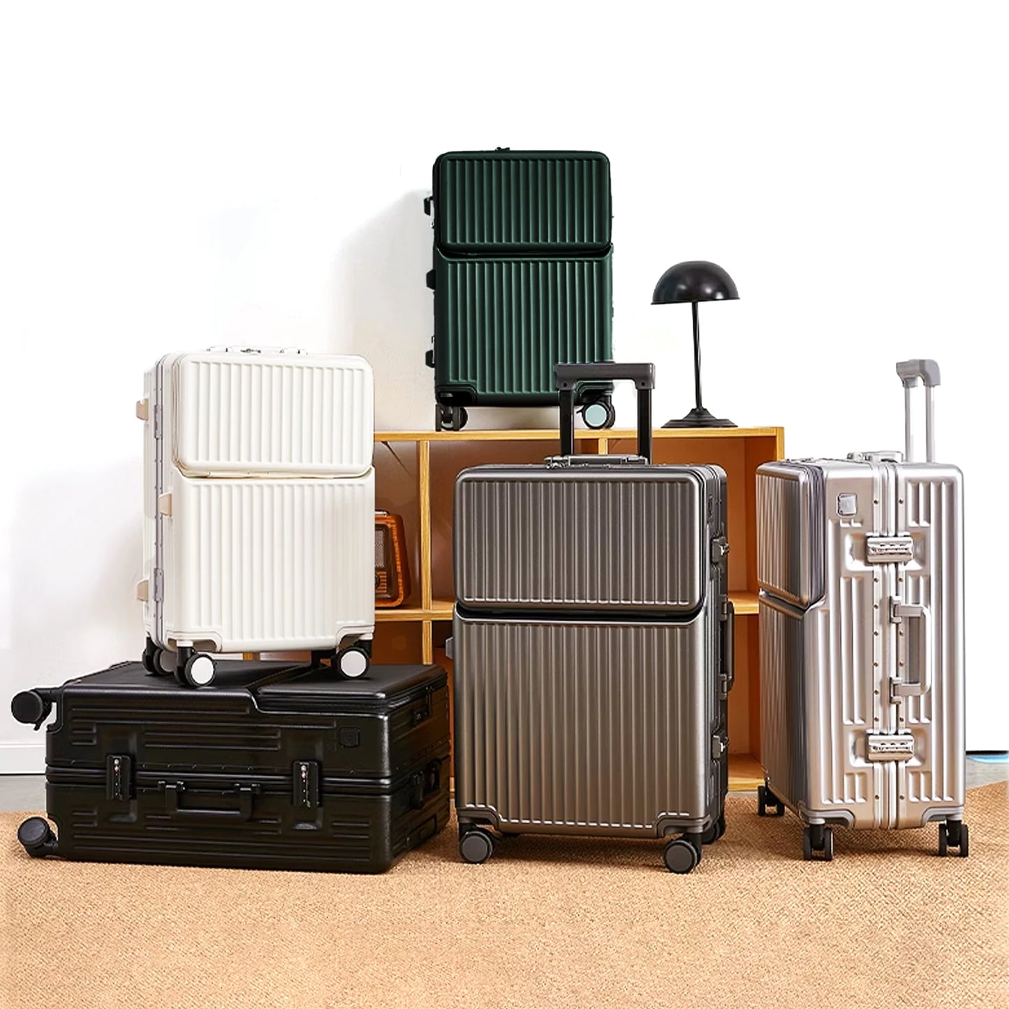AIWEINY 2025Hard Shell Luggage 20 Inch Travel Luggage, Carry-On Luggage Spinner TSA with Lid, PC+ABS Aluminum Frame 20'' - 26''