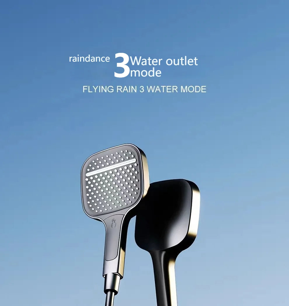 Digital Display Piano Key Waist Spray Shower Set Grey Shower System Set Bathroom Bath Booster Sprayer