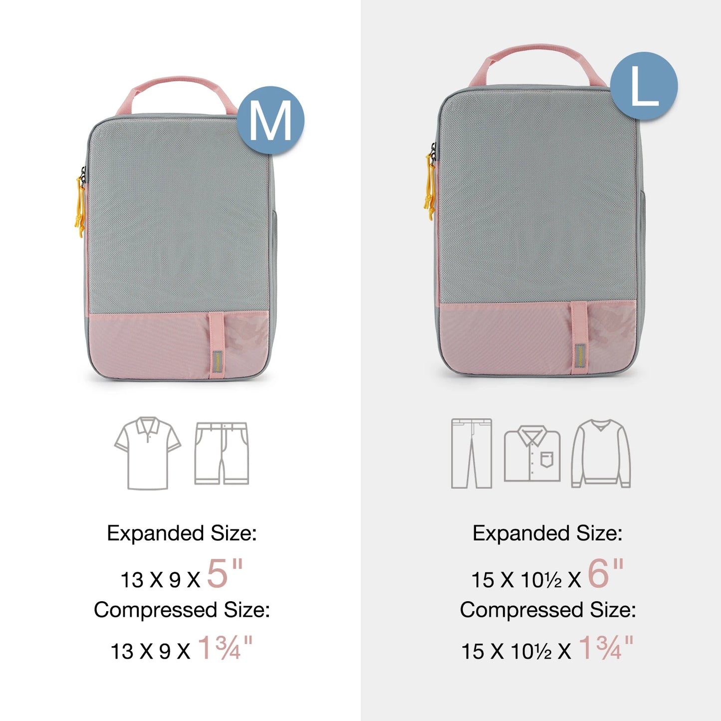 BAGSMART Packing Cubes Compression Storage Bag Travel Lightweight Suitcase Organizer Accessories Luggage Organizer Travel Bag