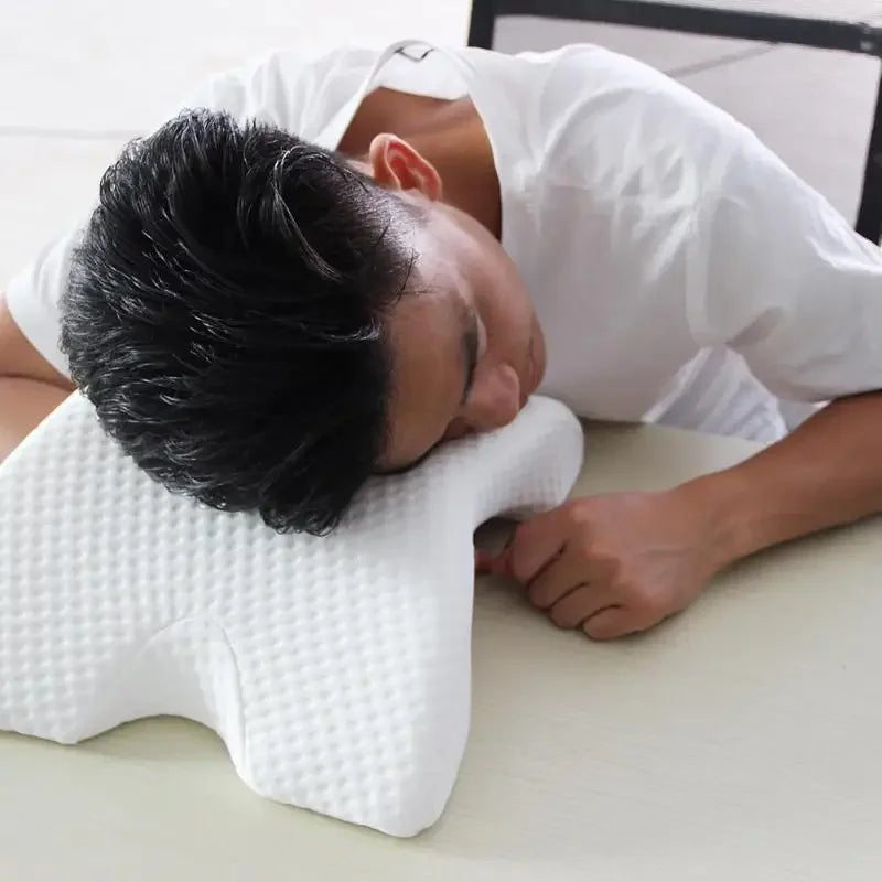 U-Shaped Curved Orthopedic Foam Hand Pillow Head Guard Cervical Spine Pillow Core Memory Cotton Pillow Clamping Leg Design