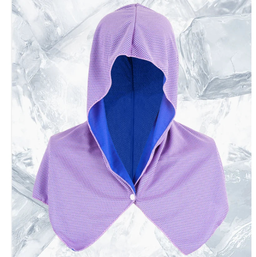 Quick Drying U Cooling Hoodie Towel Beach Camping Gym Building Sun Protection Quick Drying Sports Cooling Towel Headband