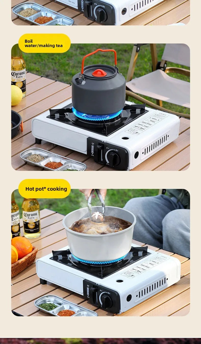 2025Portable Outdoor Cassette Stove Butane Gas Stove for Hot Pot BBQ Camping Cooking Lightweight Compact Design