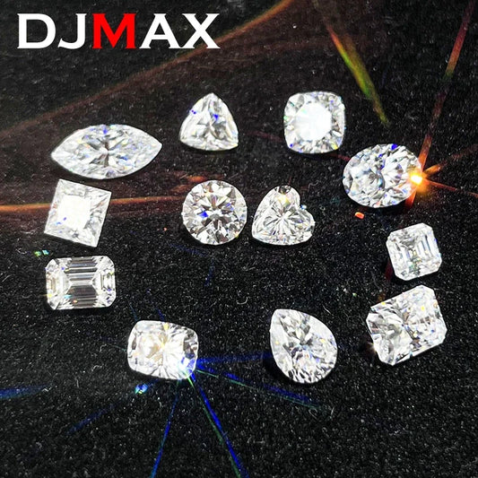 D Color Super White Moissanite Diamond Round / Oval / Pear / Radiant / Emerald / Heart / Princess / Cushion / Asscher / Triangle