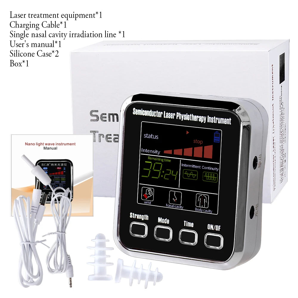 12-Hole Hypertension Laser Therapy Watch Semiconductor Blood Irradiation Treatment Instrument 650nm Acupuncture Points Watch