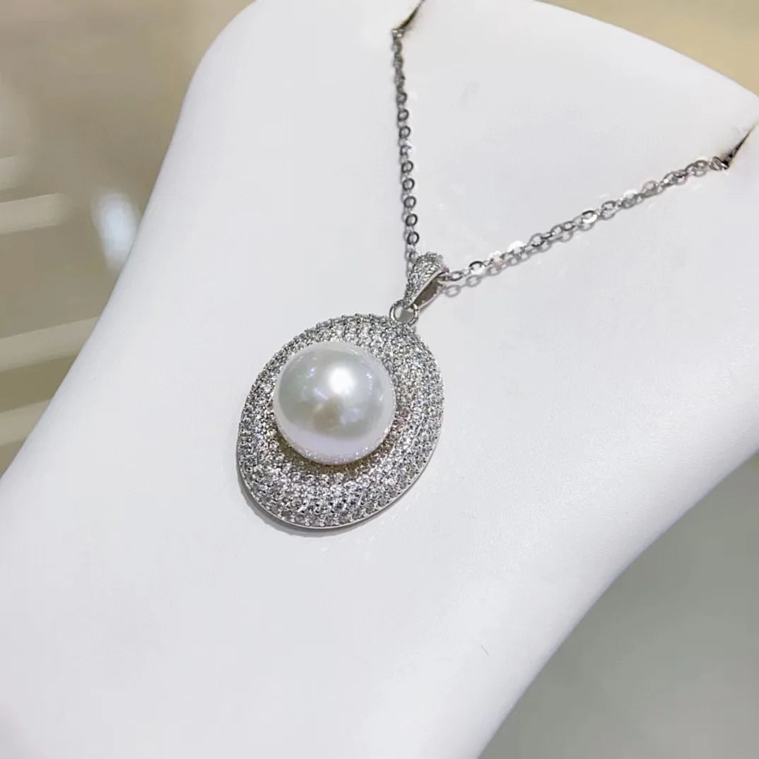 Fine 11-12mm Natural Sea Genuine Pearl Pendants Design Free Shipping for Women Wedding Jewelry 925 Sterling Silver
