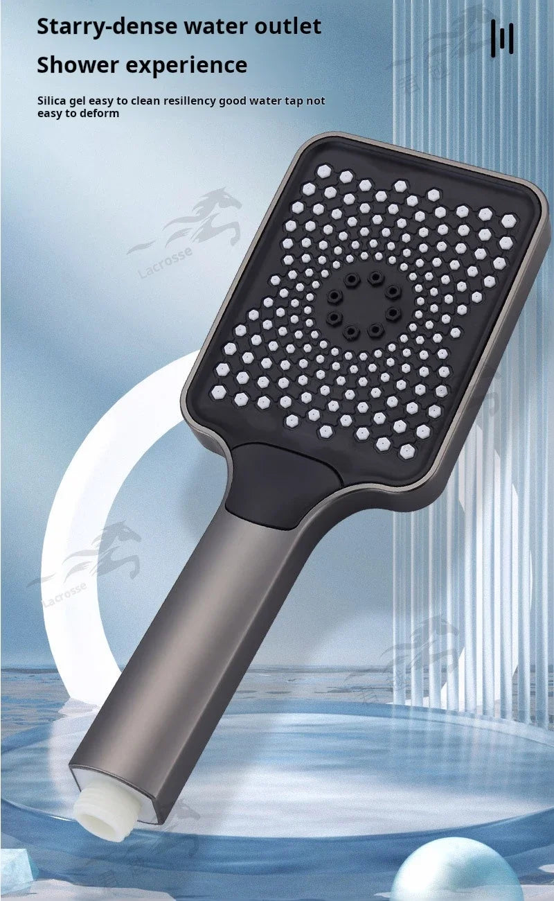 Bathroom Toilet Accessories Ceiling Shower Head Rainfall Bath Hydro Massage Mixer Black Faucet Complete Set bathroom shower