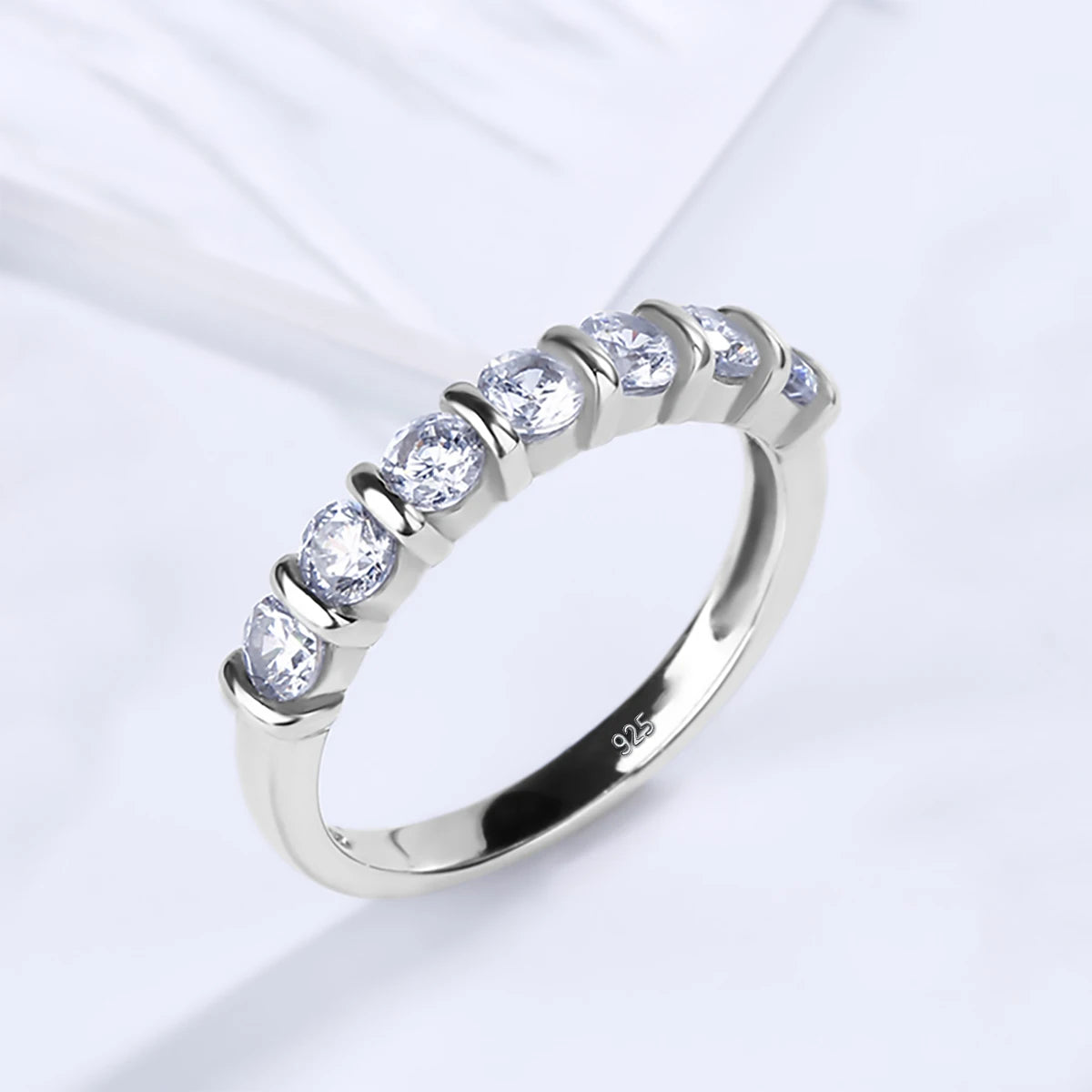 Trend 585 14K 10K Gold Bubble Ring For Women Moissanite Wedding Band Eternity Ring 7 Stone Engagement Jewelry With Certificate M