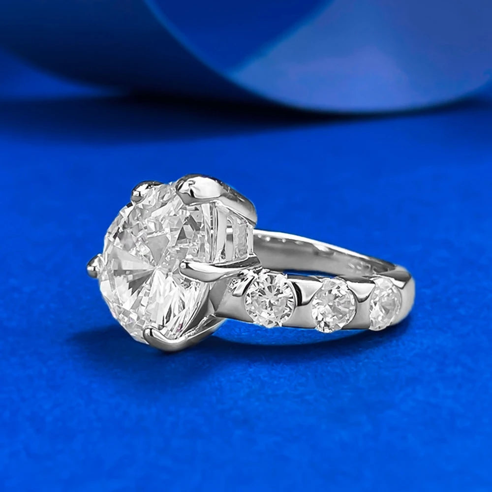 Wong Rain 925 Sterling Silver Pear Cut 10*14 MM Lab Sapphire High Carbon Diamond Gemstone Wedding Engagement Rings Fine Jewelry