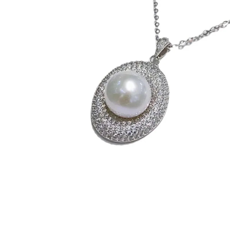 Fine 11-12mm Natural Sea Genuine Pearl Pendants Design Free Shipping for Women Wedding Jewelry 925 Sterling Silver