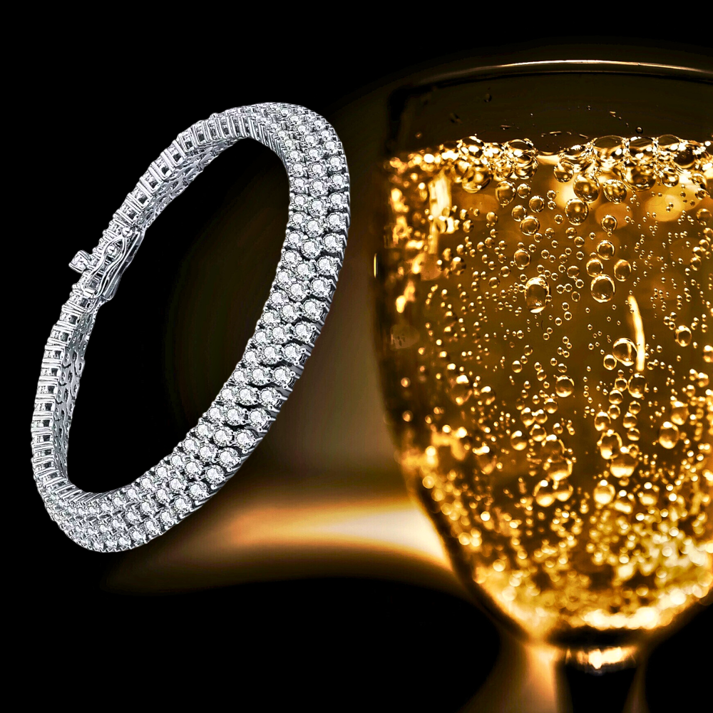 Bracciale con Pavè di Moissaniti Certificate: Un Capolavoro di Lusso ed Eleganza