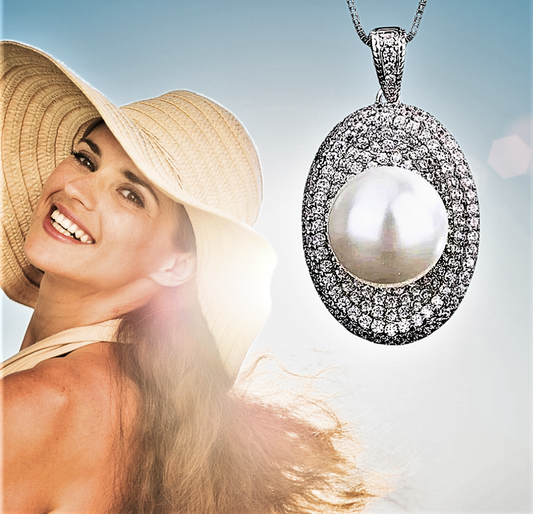 Collana con Perla Naturale Australiana da 11-12mm