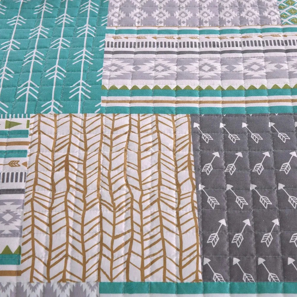 150*200/220*240/170*210/240*260cm Skin-friendly Bedspread Quilted Patchwork Bed Throw Blanket Lightweight Comfortable Coverlets