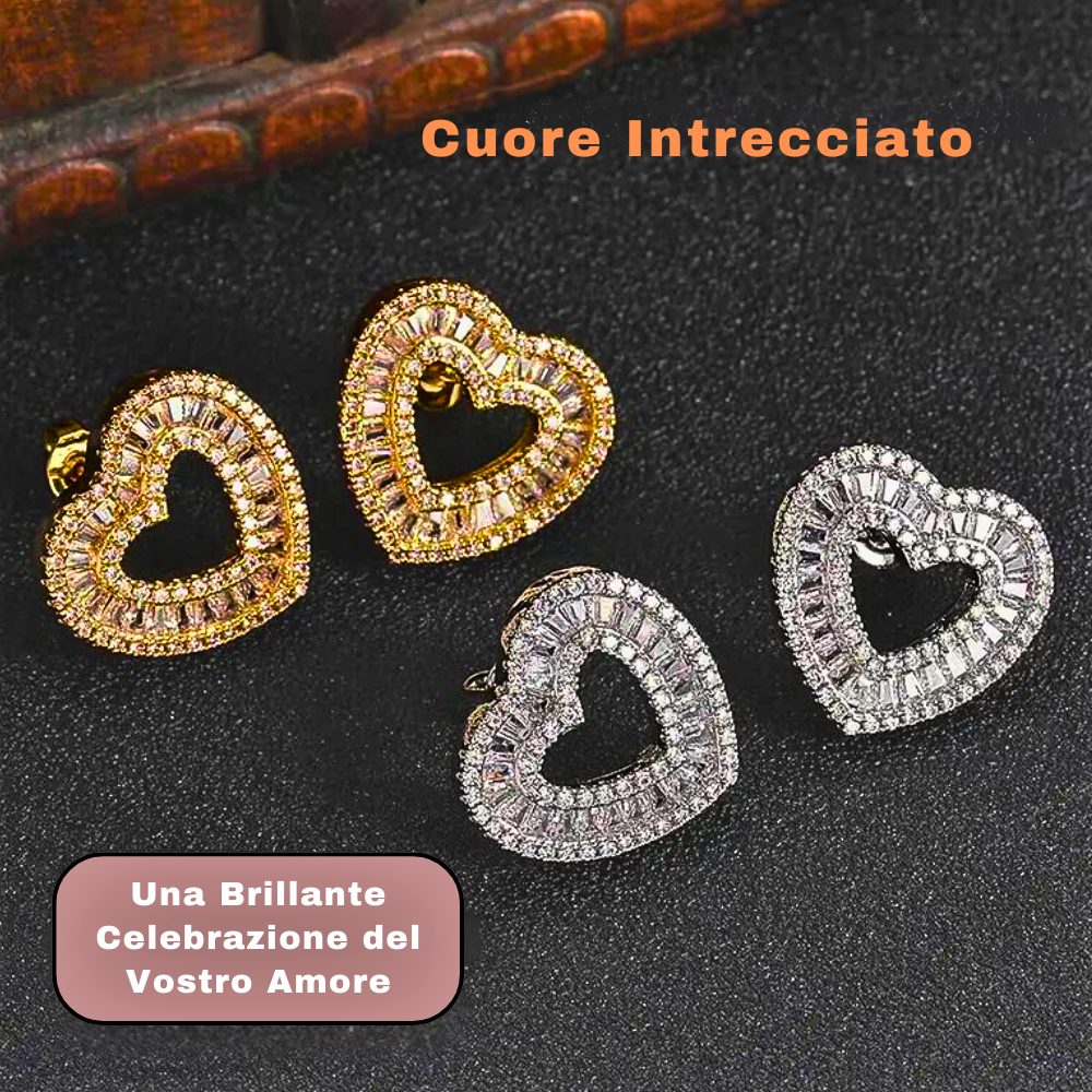 Pendientes "Corazón entrelazado": una brillante celebración de vuestro amor
