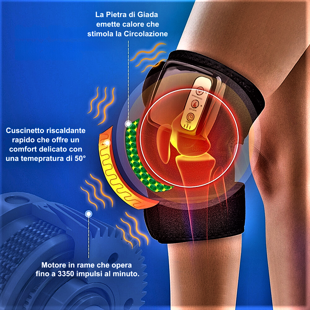Massaggiatore a Infrarossi e Vibrazione per Ginocchia, Gomiti e Spalle