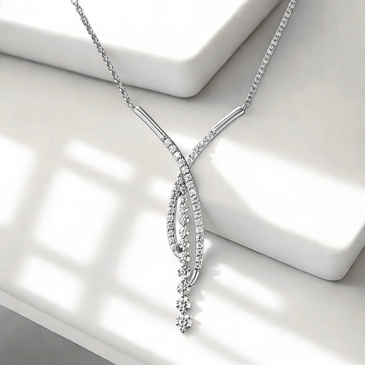 Collana con Pendente in Moissanite per ct 1,23