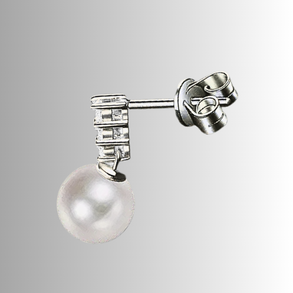 Orecchini Pendenti con Moissaniti e Perle Naturali