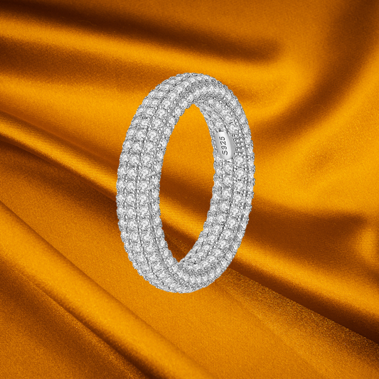 Fascetta con pavè di Moissaniti D color