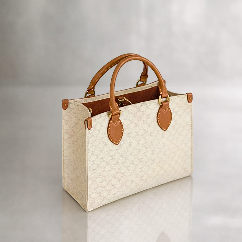 Borsa Tote in Fiore di Vitellino