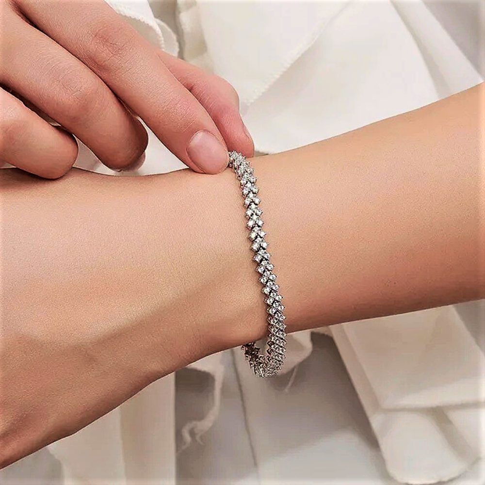 Bracciale a 3 File sfalsate di Moissaniti