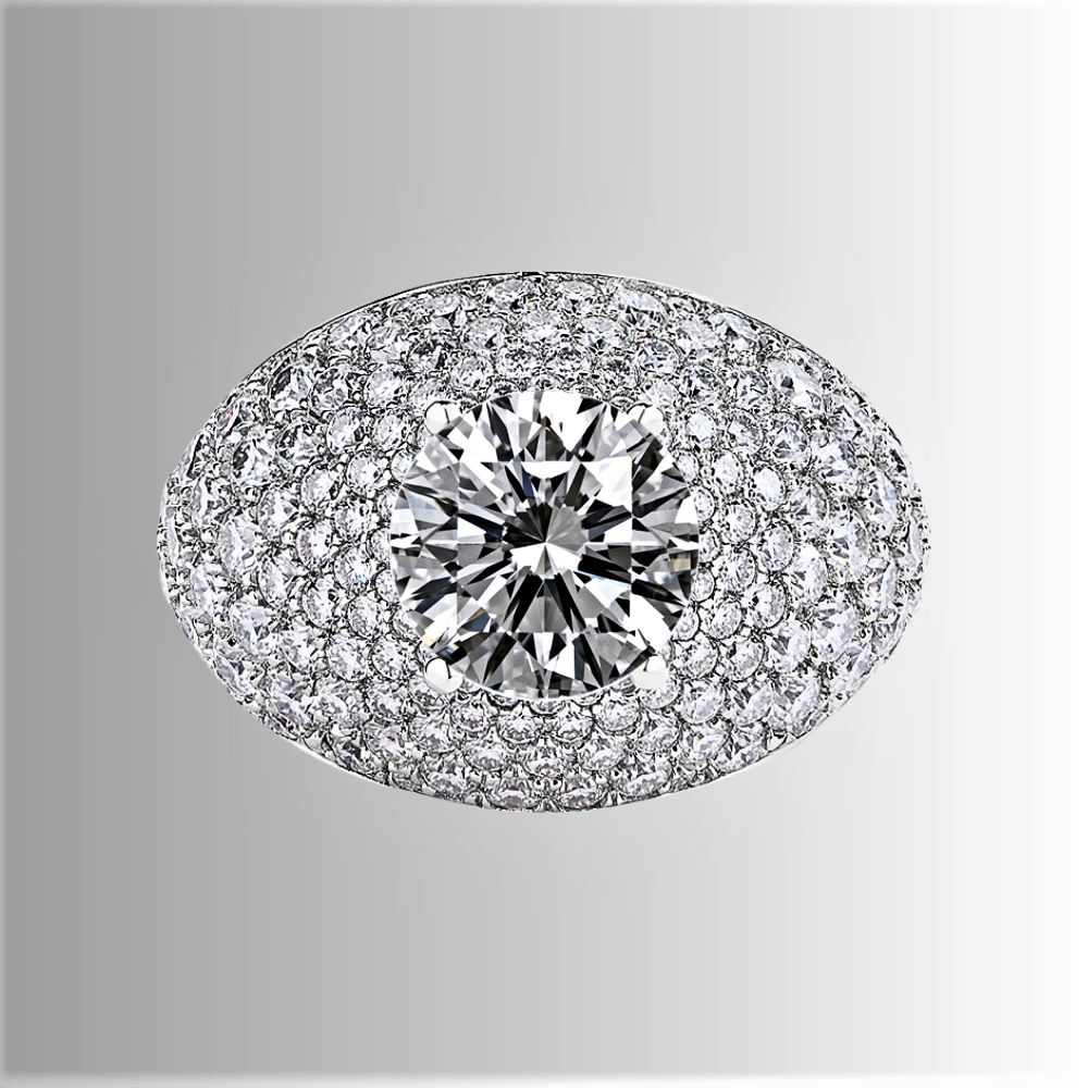 Fascione Bombato con Moissanite D Color VVS1 da ct 3,00