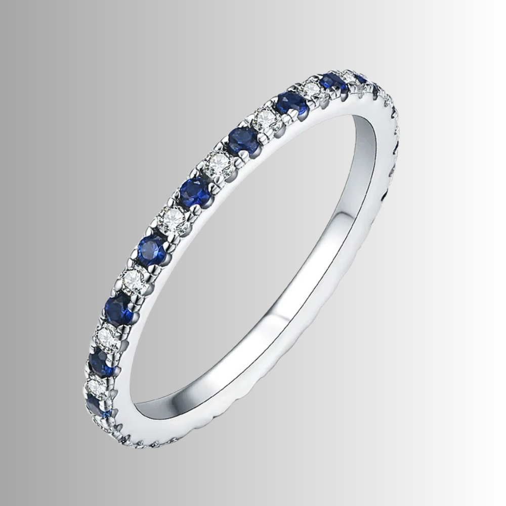 Eternity Bicolore in Moissaniti da mm 1,50