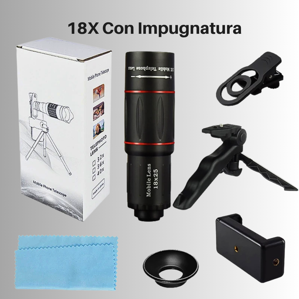 Teleobiettivo Professionale per Smartphone con Zoom Ottico fino a 64X