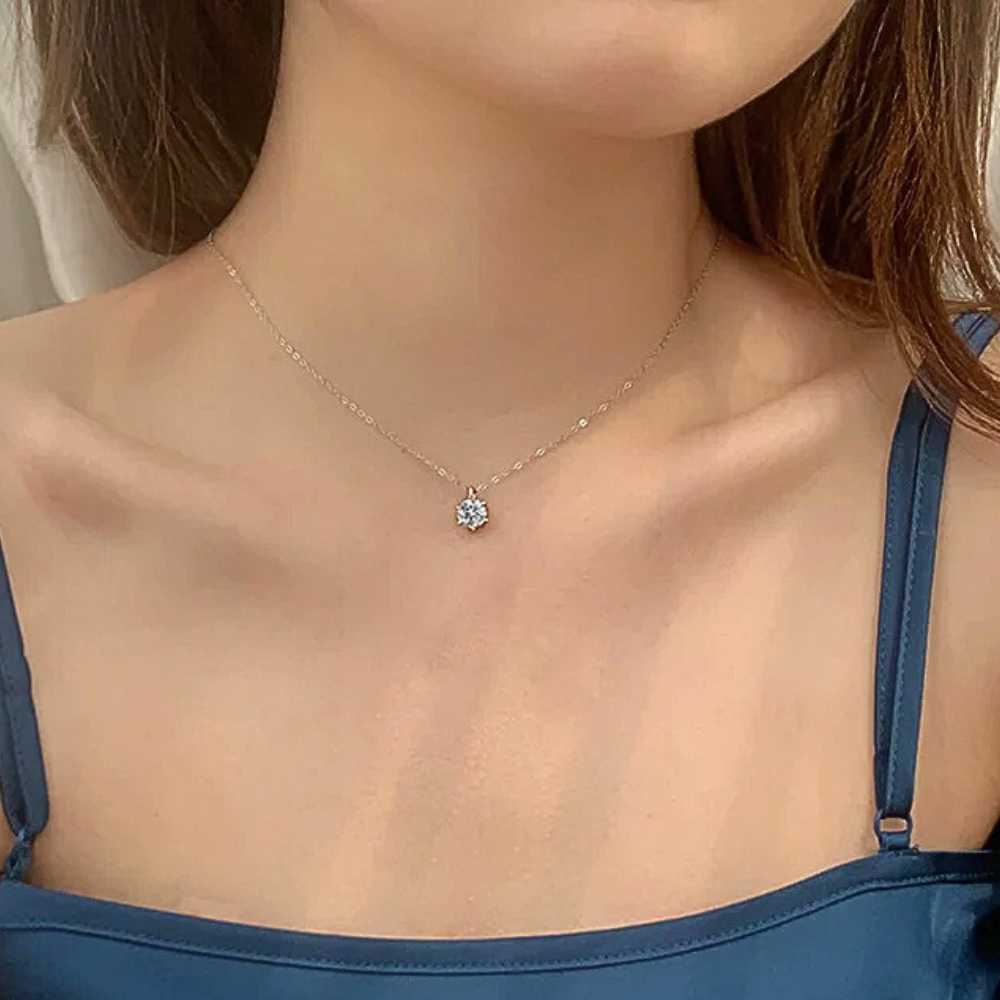 Collana con Ciondolo in Moissanite