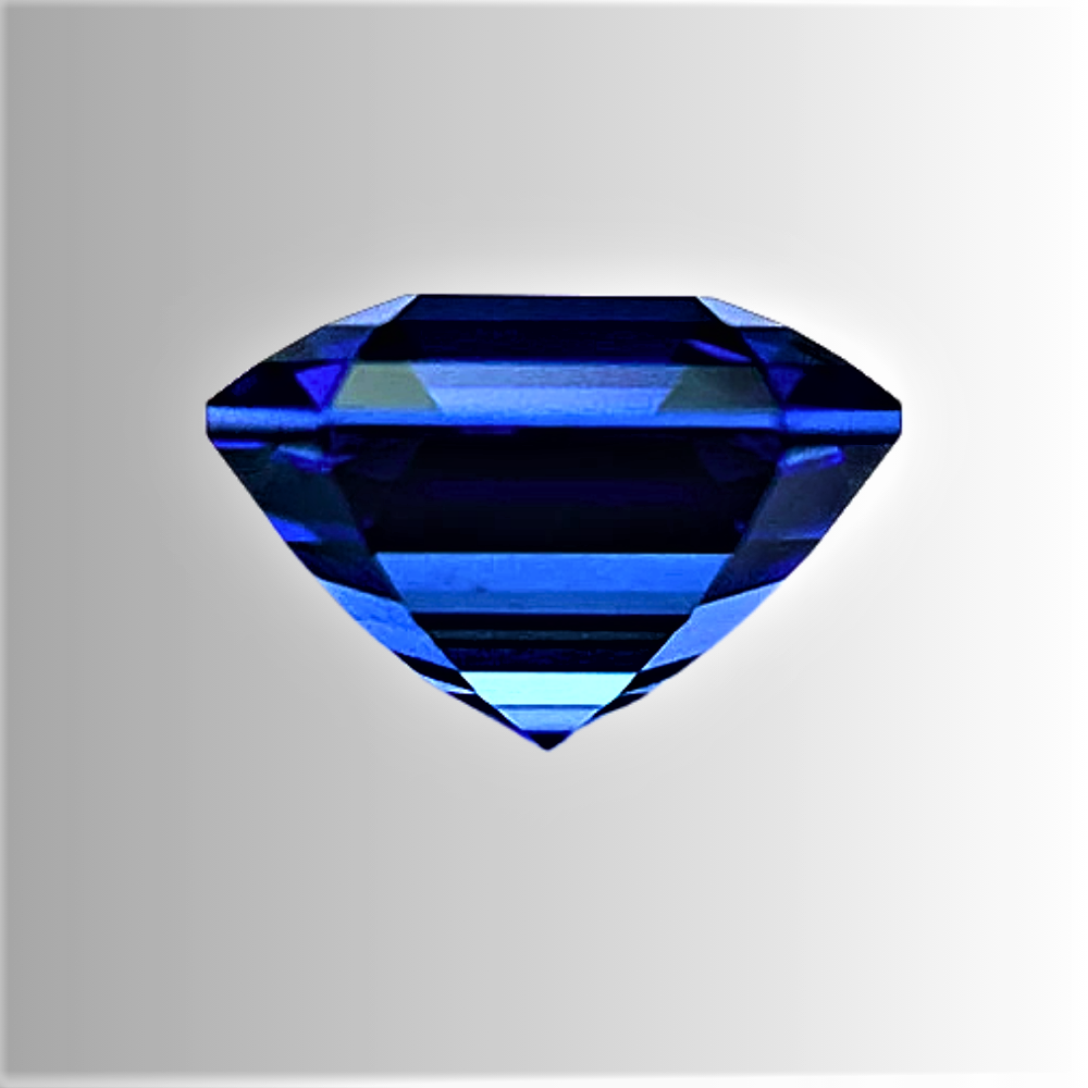 Zaffiro Royal Blue Lab Grown Taglio Asscher Certificato