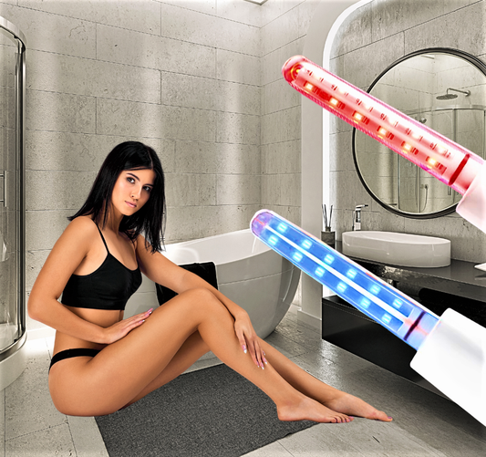 Dispositivo de terapia ginecológica con LED fotónicos azules y rojos