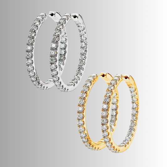 Orecchini a Cerchio con Moissaniti per Ct 5,60
