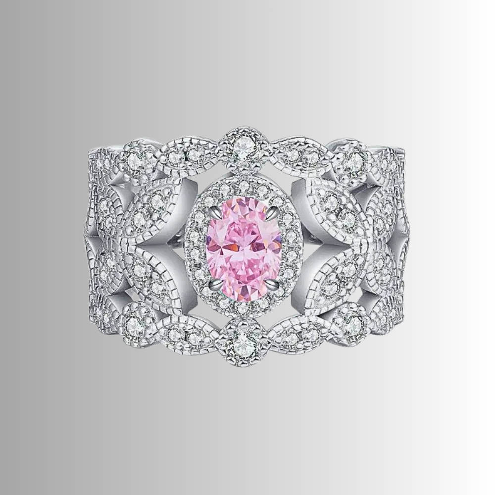 Collezione di Anelli con Zaffiri Rosa creati in Laboratorio
