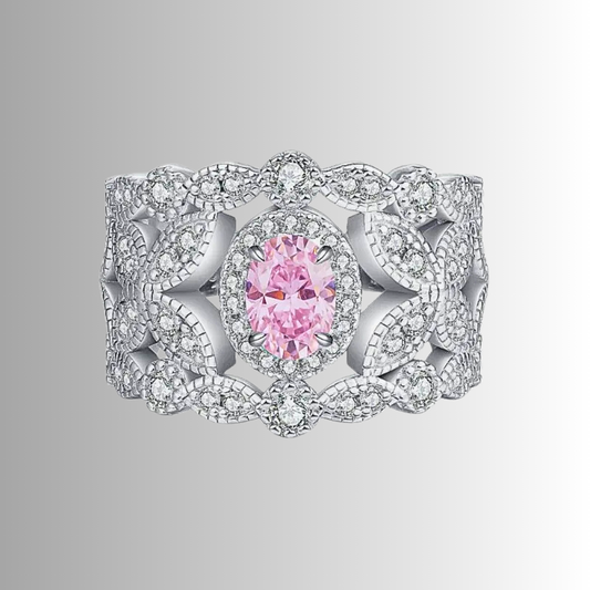 Collezione di Anelli con Zaffiri Rosa creati in Laboratorio