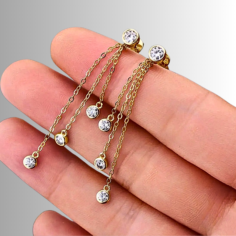 Orecchini a Catenelle con Moissaniti