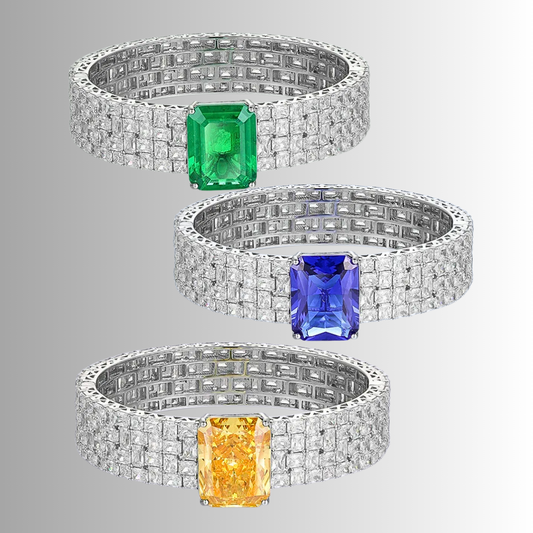 Bracciale Rigido a Fascia con Gemme Premium