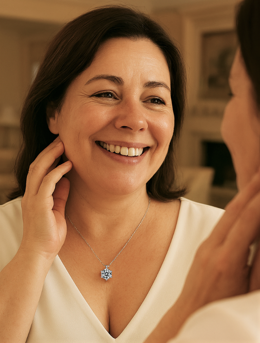 Collana con Ciondolo in Moissanite