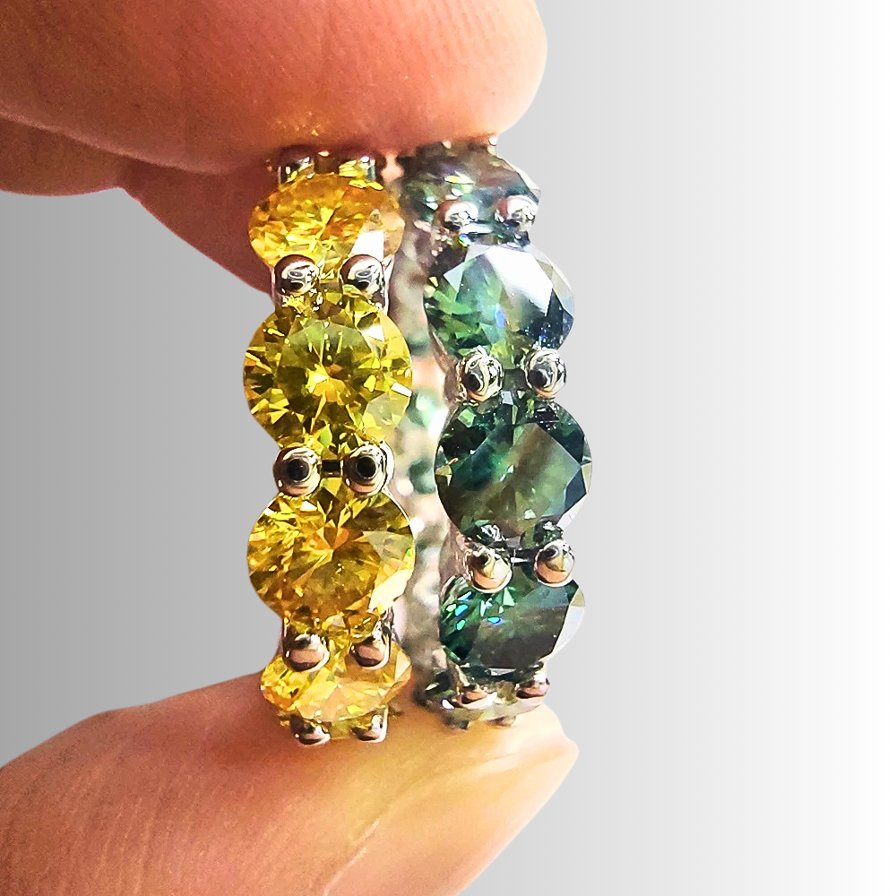 Eternity in Moissanite Gialla o  Verde per ct 7.00