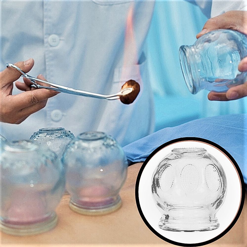 Set of 7 Glass Cupping Cups: Fight Cellulite While Relaxing Muscles and Benefiting Your Body 