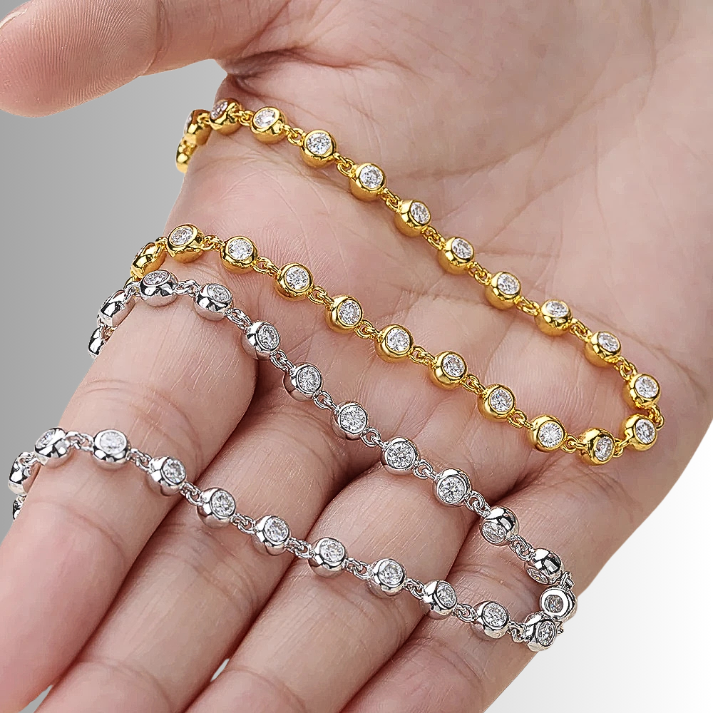 Collana con Castoni a Cipollina in Moissaniti