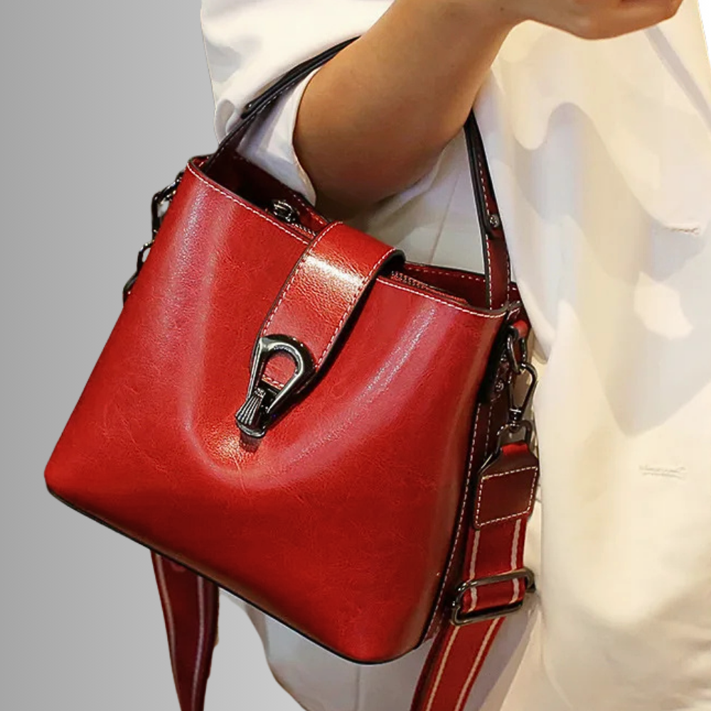 Mini Borsa Quadrata in Crosta di Pelle di Vitellino
