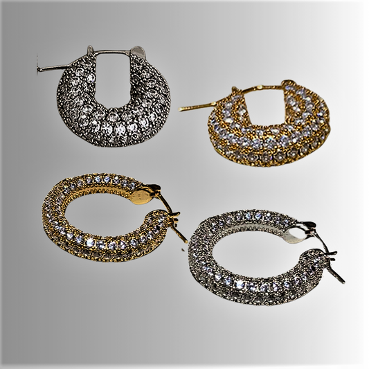 "Raggi Lucenti" - Pendientes de aro de la colección Eleganza
