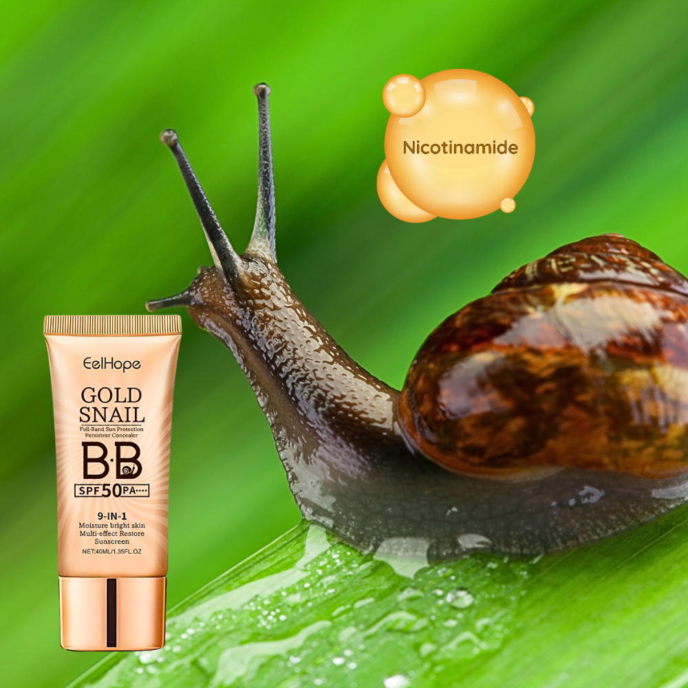 Crema BB e CC con Bava di Lumaca, Nicotinamide e Protezione Solare 50+