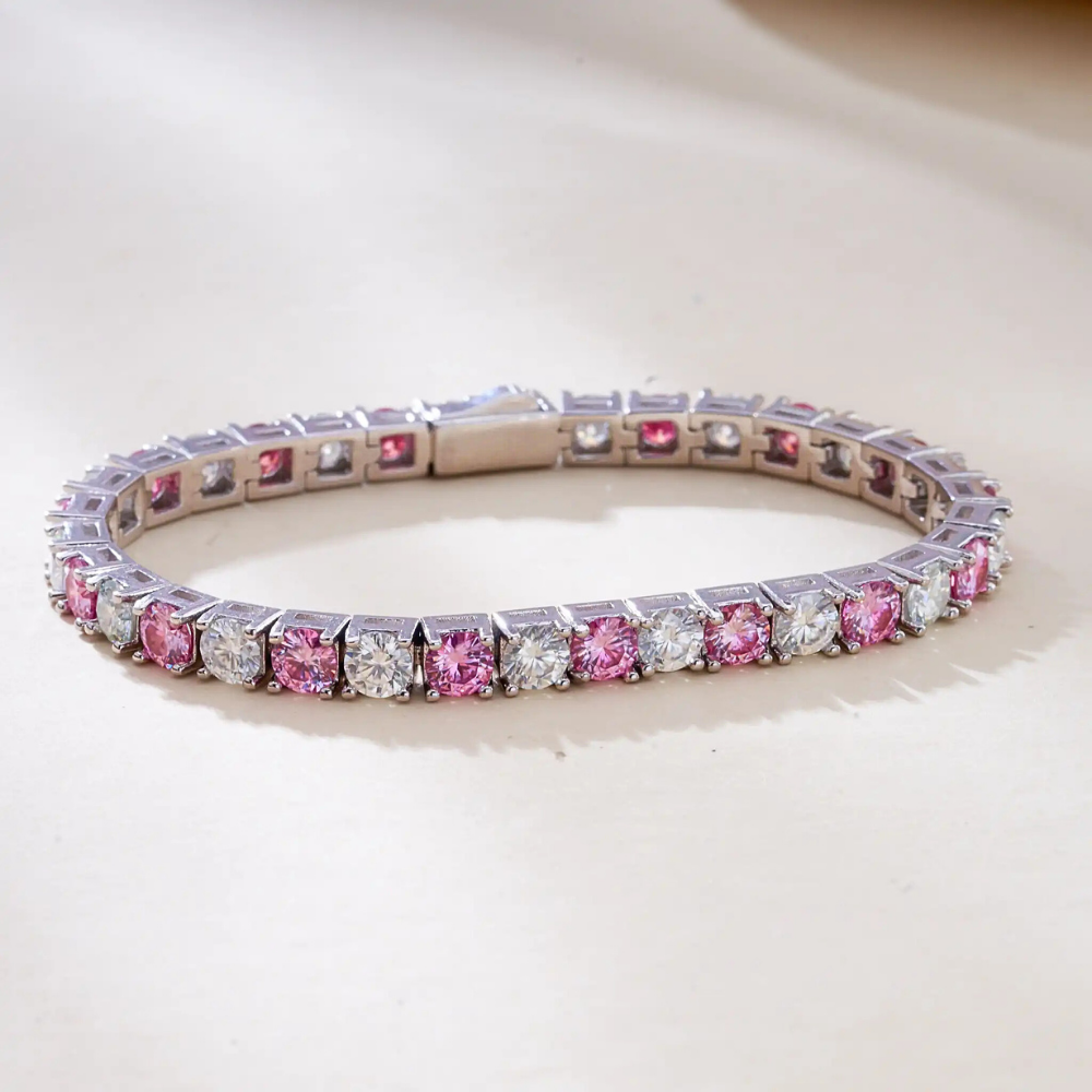 Collezione di Bracciali Tennis con Moissaniti in Vari Colori