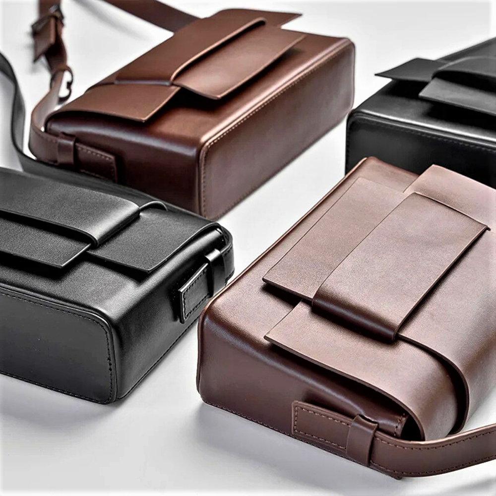 Mini Bag Rettangolare in Pelle di Vitellino